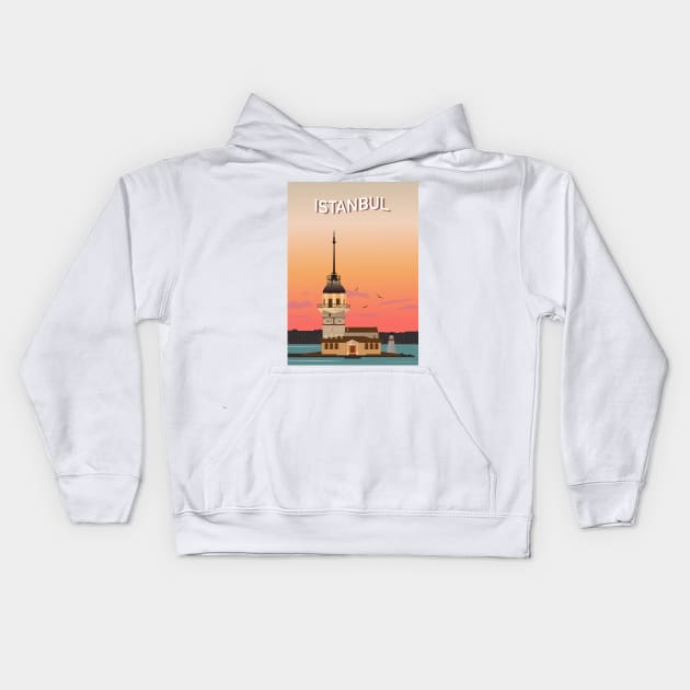 Istanbul, Turkey Kids Hoodie by designerra